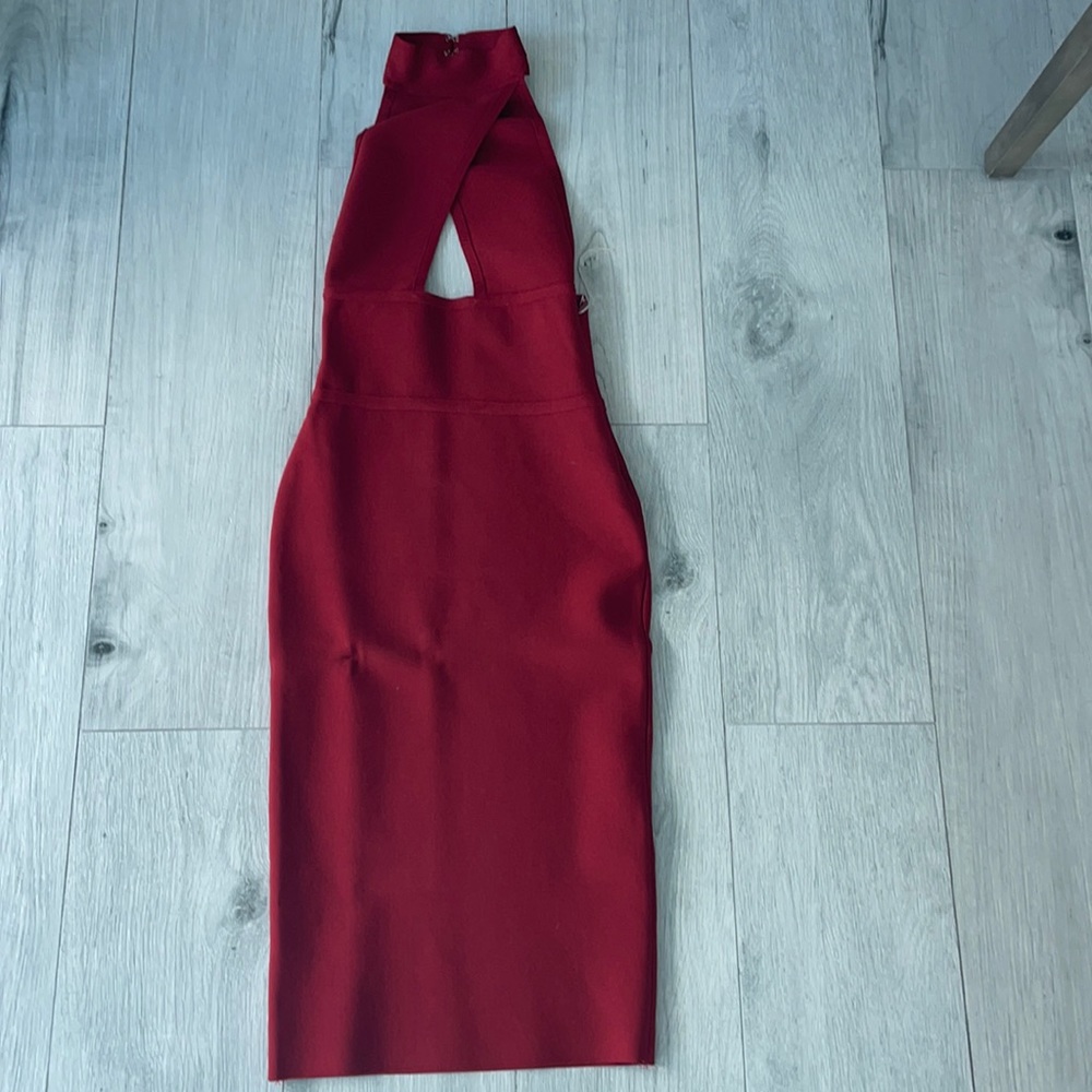 Brand new never been worn halter bandage midi dress